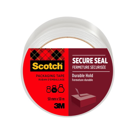 Taśma pakowa SCOTCH Secure Seal, 50mm, 50m, transp