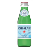WodaS.PELLEGRINO, delikatny gaz, butelka szklana, 0,25l