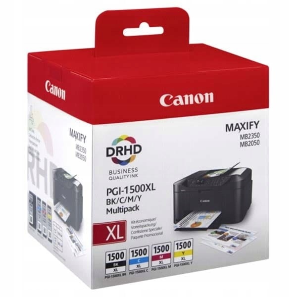 Zestaw czterech tuszy Canon PGI1500XL do MB-2050/2350 | CMYK
