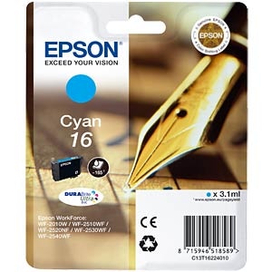 Tusz   Epson T1622  do WF-2510WF/2520NF/2530WF  | 3,1ml | cyan