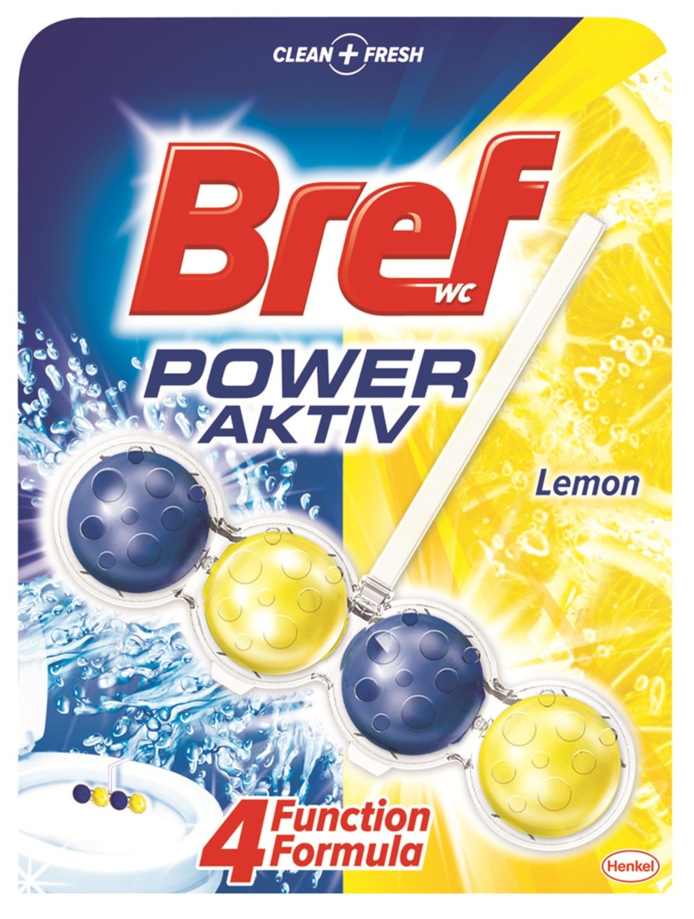 Kulki toaletowe BREF Power Aktiv Lemon, 50g