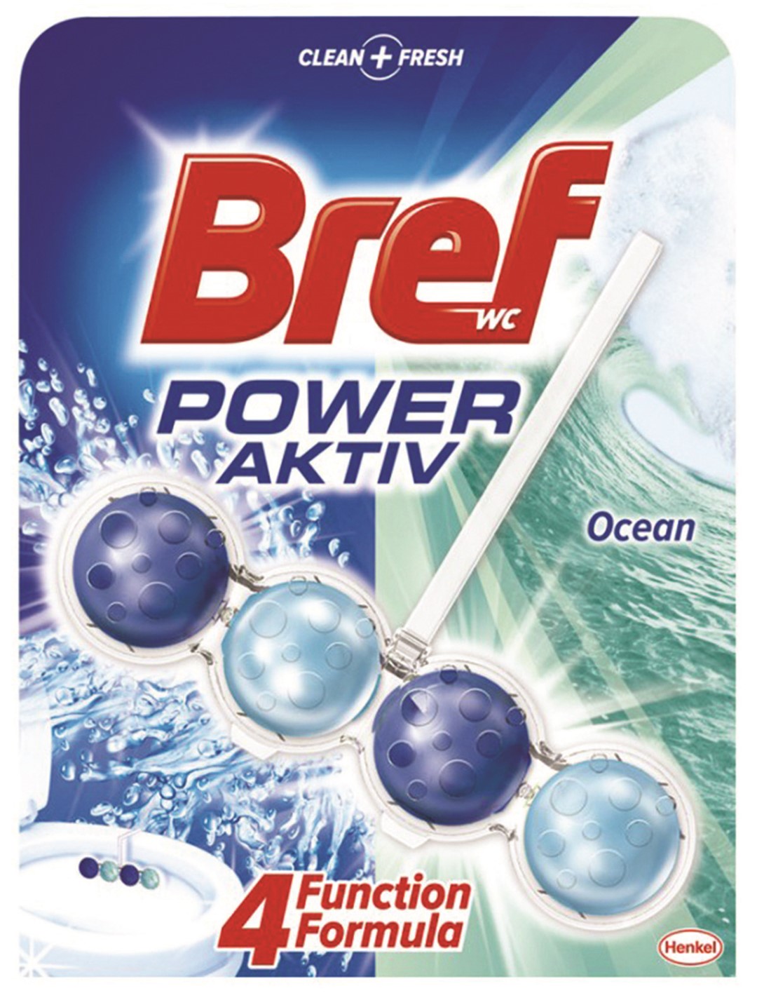 Kulki toaletowe BREF Power Aktiv Ocean, 50g