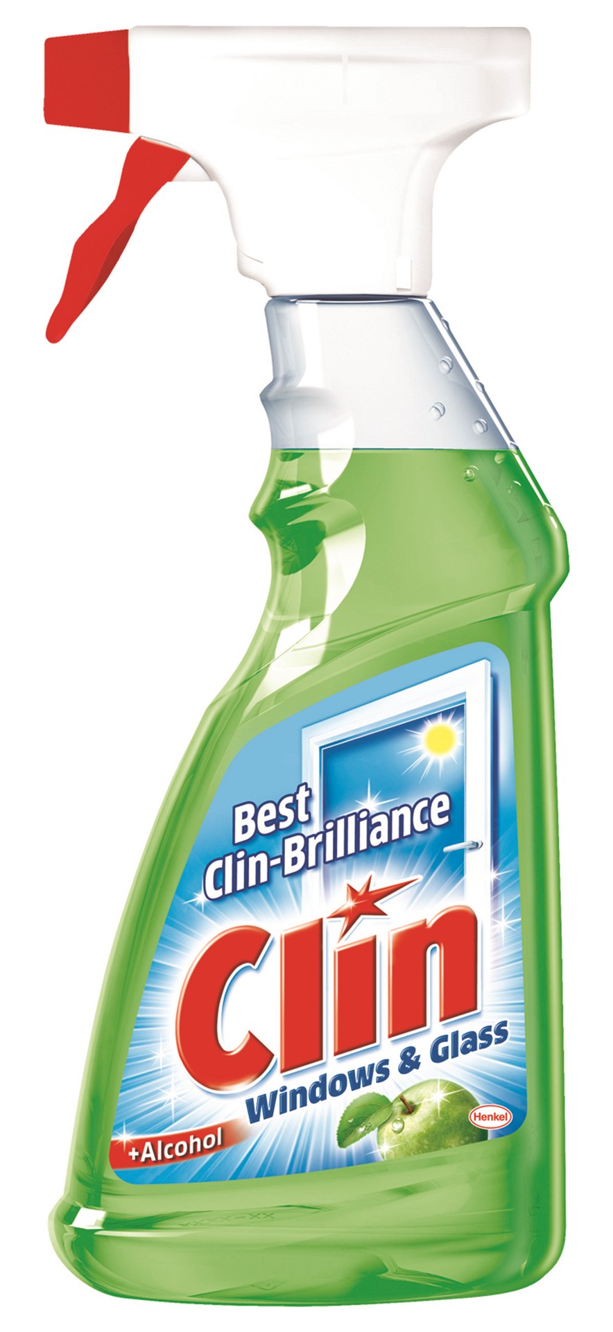 Płyn do mycia szyb CLIN Jabłko, pompka, 500ml