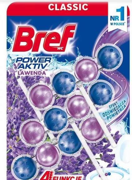 WC BREF ŻEL Power ACTIVE ZAWI LAVENDA-kulki 3x50g