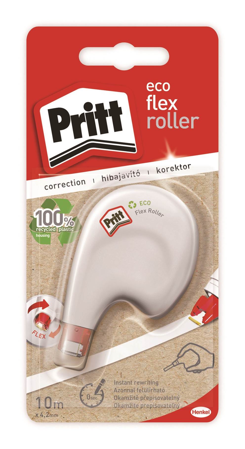 Korektor w taśmie PRITT ECO FLEX, myszka, 4,2mm x 10m, blister