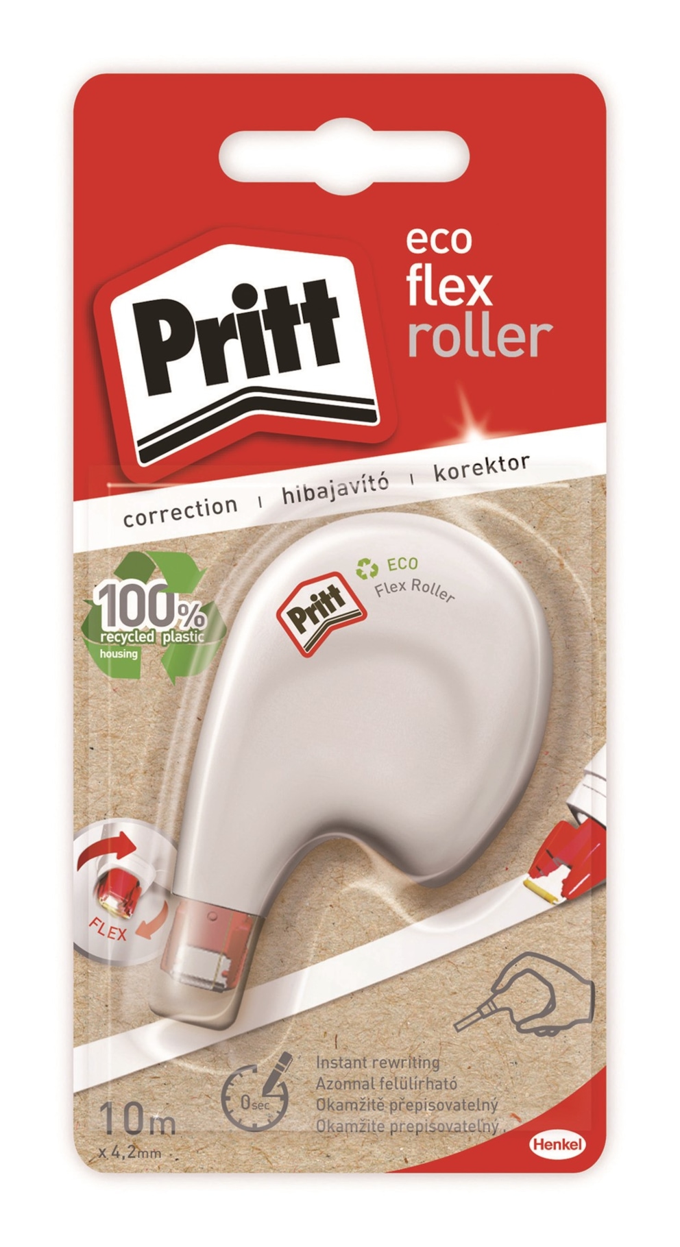 Korektor w taśmie PRITT ECO FLEX, myszka, 4,2mm x 10m, blister