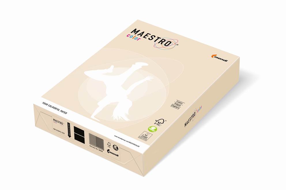 Papier ksero kremowy A4/80g 500 ark. Maestro Pale
