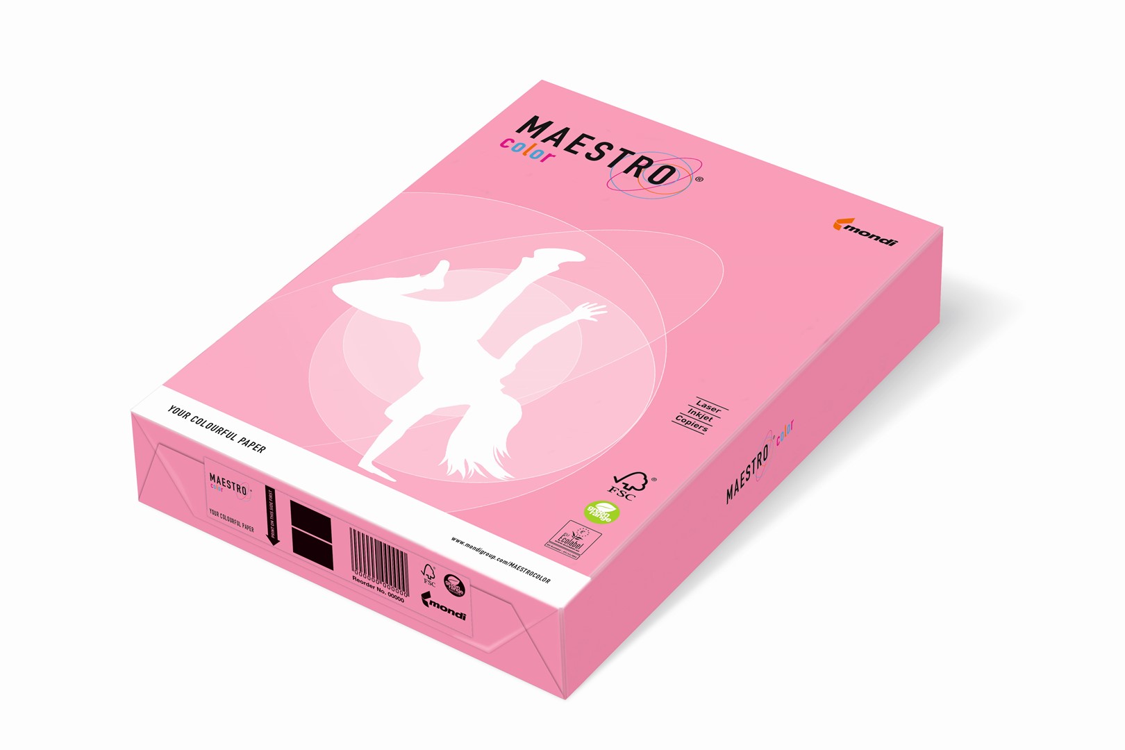 Papier ksero flamingo A4/80g 500 ark. Maestro Pale