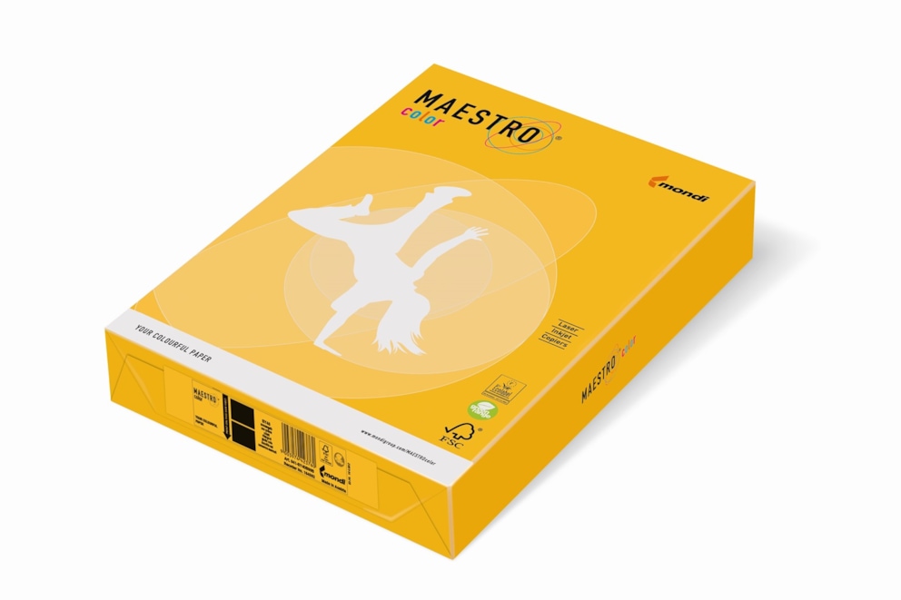 Papier ksero żółty słoneczny A4/80g 500 ark. Maestro Intensive