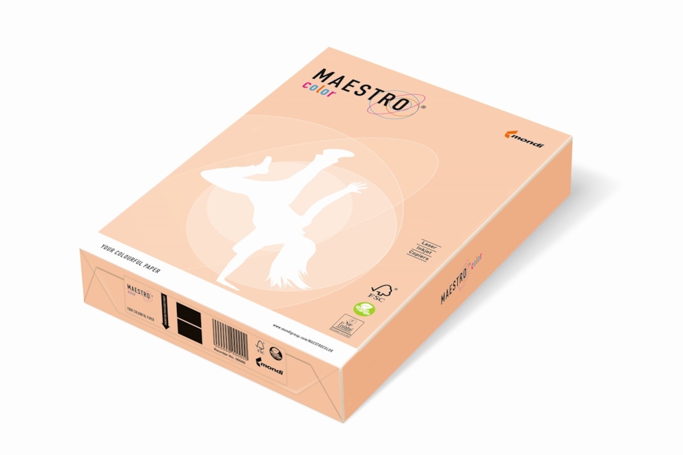 Papier ksero łososiowy A4/160g 250 ark. Maestro Pale
