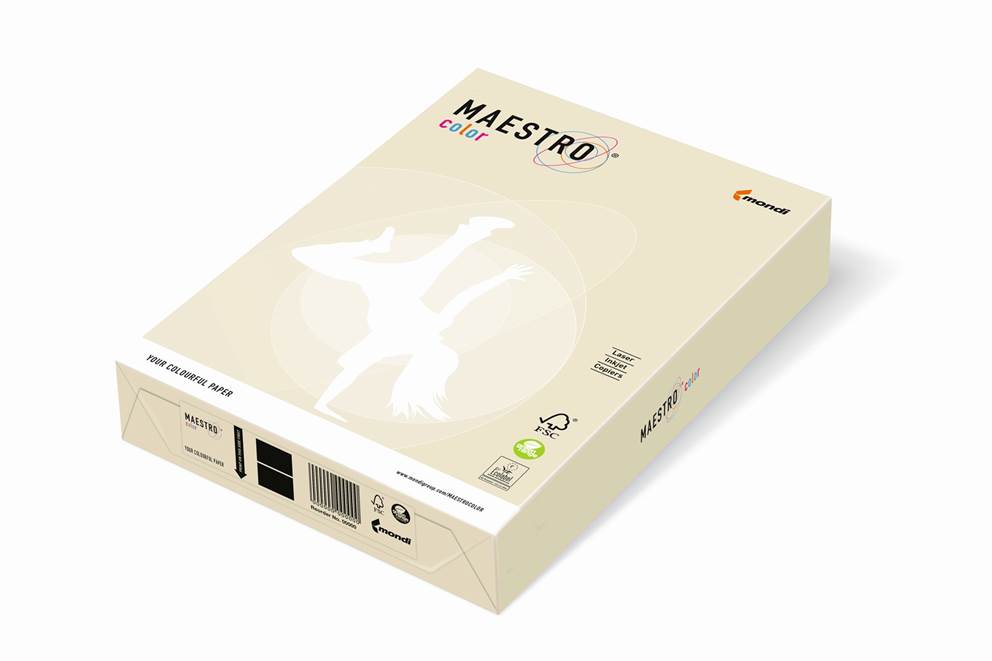 Papier ksero waniliowy A4/160g 250 ark. Maestro Pale