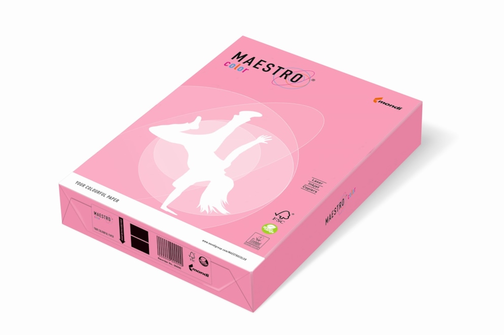 Papier ksero flamingo A4/160g 250 ark. Maestro Pale