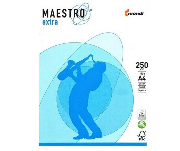Papier ksero biały Maestro Extra A4 250g 150 ark.