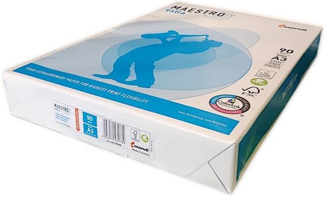 Papier ksero biały Maestro Extra + ColorLok A3 90g 500 ark.