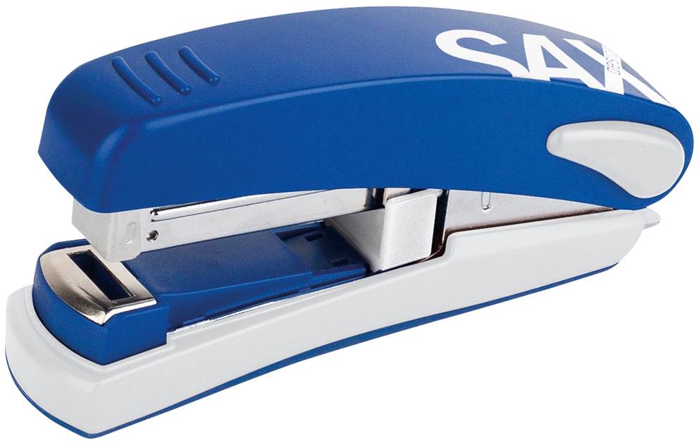 Zszywacz SAXDesign 539, zszywa do 30 kartek, na płasko, niebieski