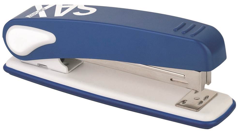 Zszywacz SAXDesign 249 paperbox, zszywa do 25 kartek, niebieski