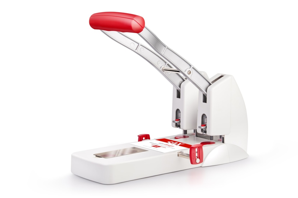Dziurkacz profesjonalny SAXDesign 908, dziurkuje do 150 kartek, czarny