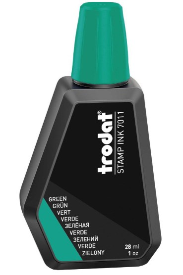 WODNY TUSZ TRODAT 7011, ZIELONY, 28 ML.