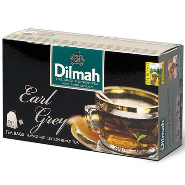 Herbata czarna Earl Grey Dilmah 20 torebek z zawieszką