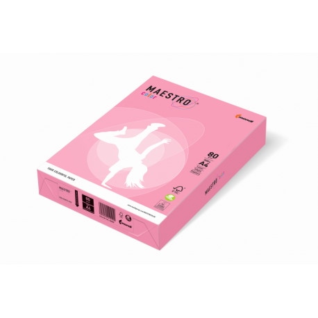 Papier ksero flamingo A4/80g 500 ark. Maestro Pale