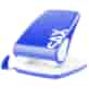 Dziurkacz SAXDesign 518 paperbox, dziurkuje do 40 kartek, niebieski