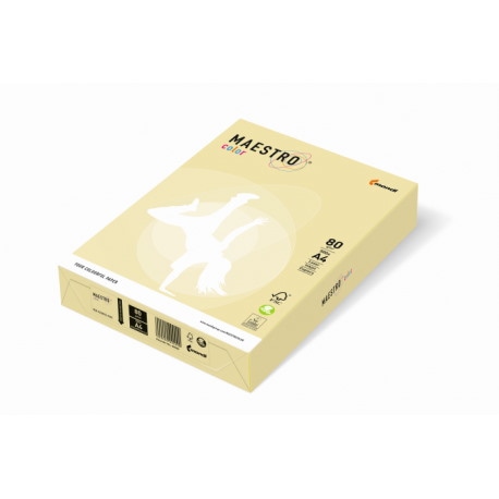 Papier ksero żółty A4/80g 500 ark. Maestro Pale