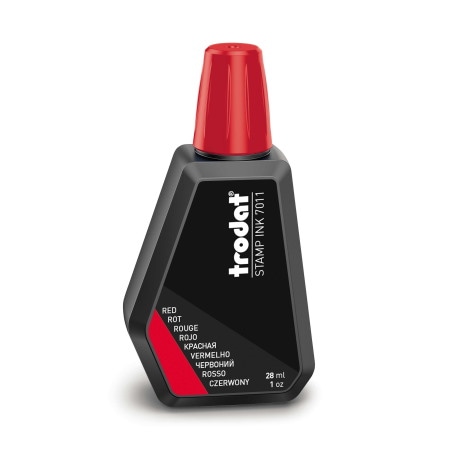 WODNY TUSZ TRODAT 7011, CZERWONY, 28 ML.