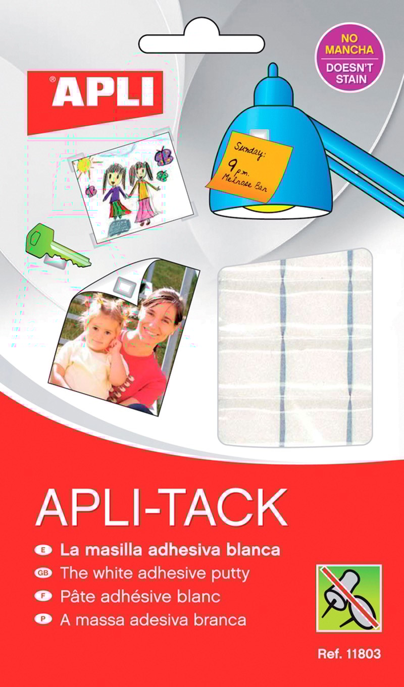 Masa mocująca APLI Apli-Tack, podzielona, 75g, biała