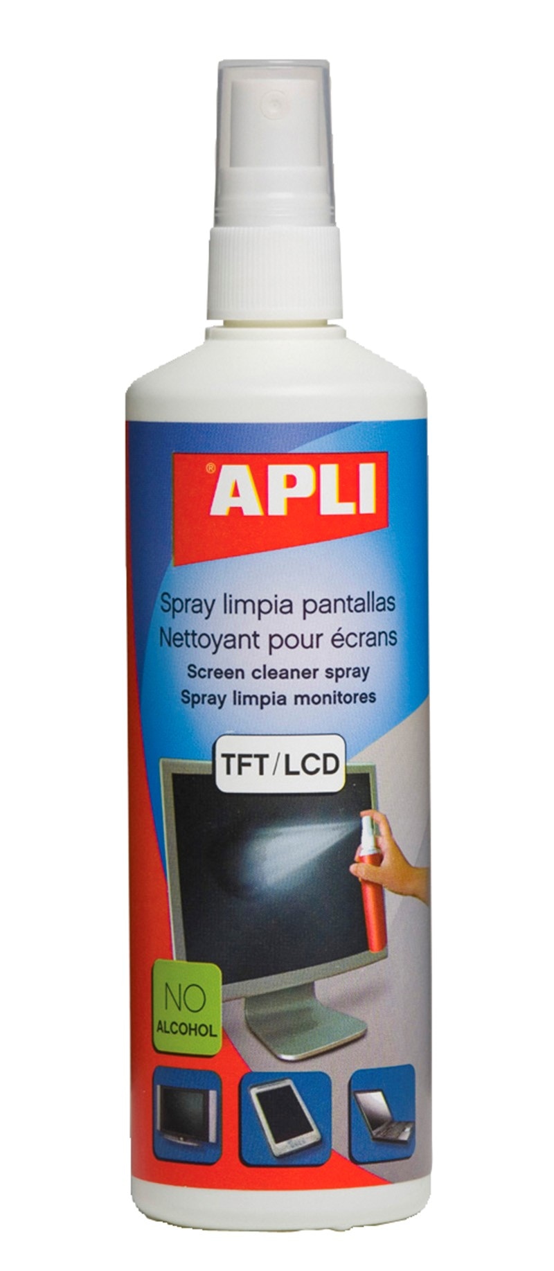 Spray do czyszczenia ekranów TFT/LCD APLI, 250ml