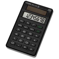 Kalkulator biurowy CITIZEN ECC-110, 8-cyfrowy, 118x70mm, czarny