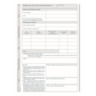 Formularz przyjęcia odpadów metali