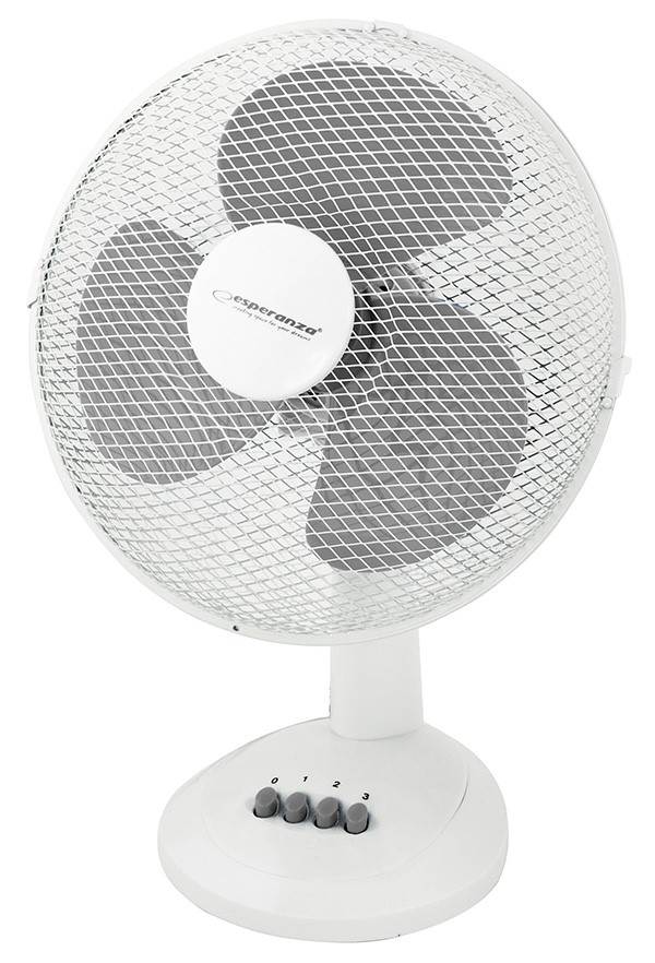 Wentylator ESPERANZA Chinook, biurkowy, śr. 30cm, 40W, białoszary