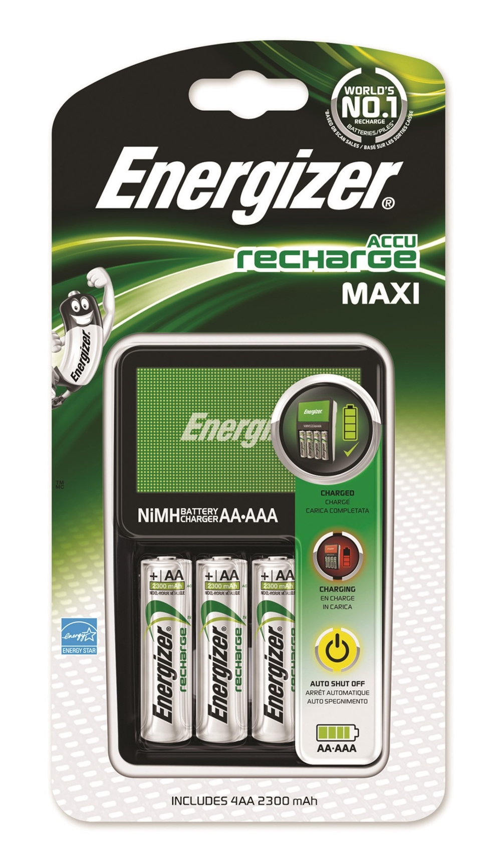 Ładowarka ENERGIZER Maxi + 4 szt. akumulatorków Power Plus AA