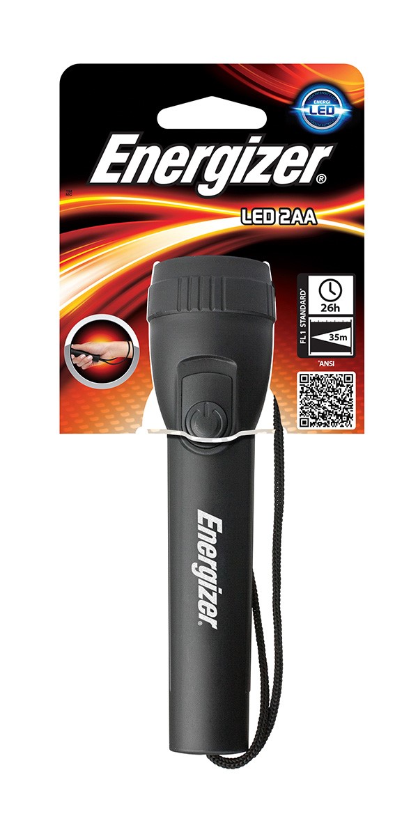 Latarka ENERGIZER Plastic Led 2AA, czerwona