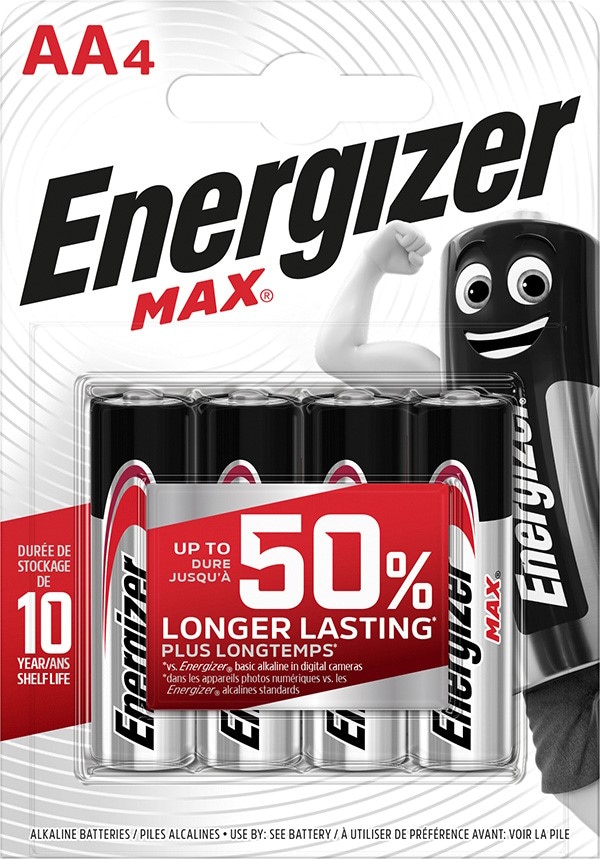 Bateria ENERGIZER Max, AA, E91, 1,5V, 4szt.