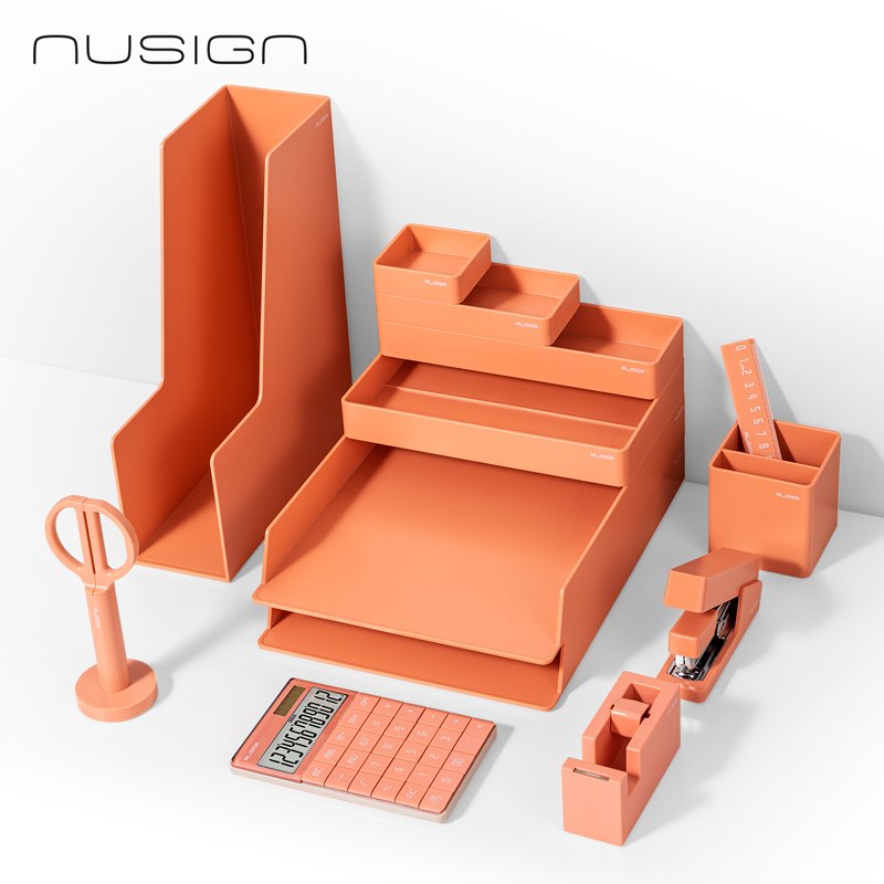 Zestaw Organizacyjny Deli ENS003 13 elementów różowy