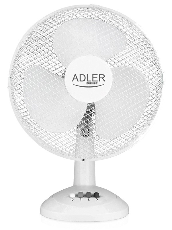 Wentylator ADLER AD 7303, biurkowy, śr. 30cm, 70W, biały