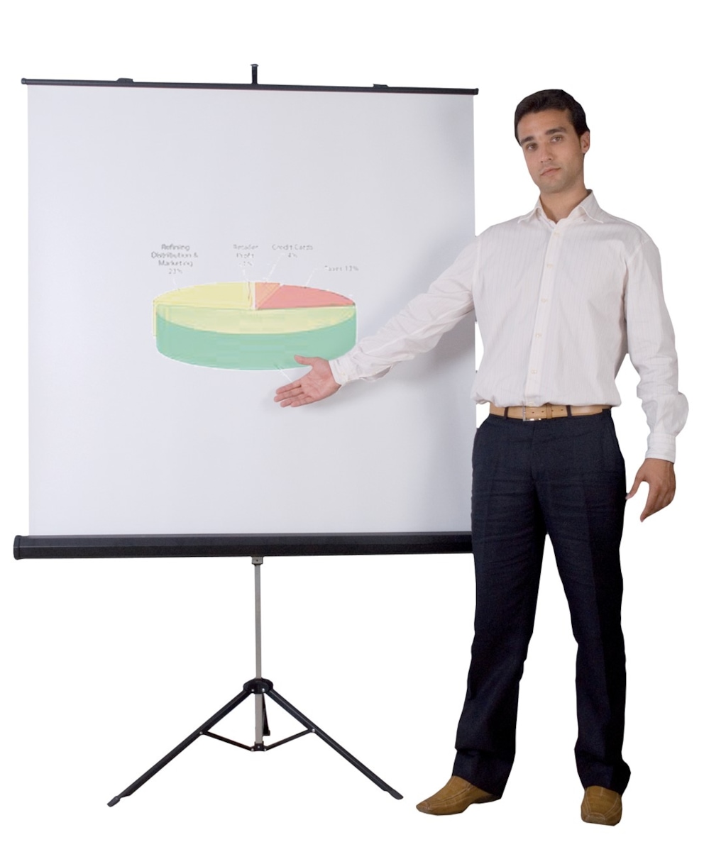 Ekran na trójnogu BI-OFFICE, 152x152cm