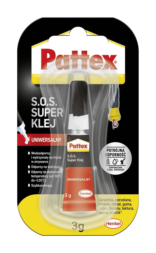 Klej uniwersalny SUPER PATTEX S.O.S., 3g