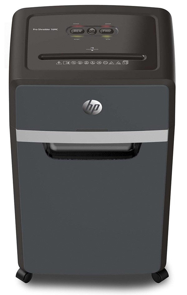 Niszczarka HP PRO SHREDDER 16MC, mikrościnki, P-5, 16 kart., 30l, ciemnoszara