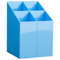 Przybornik na biurko ICO, z przegrodami, jasnoniebieski