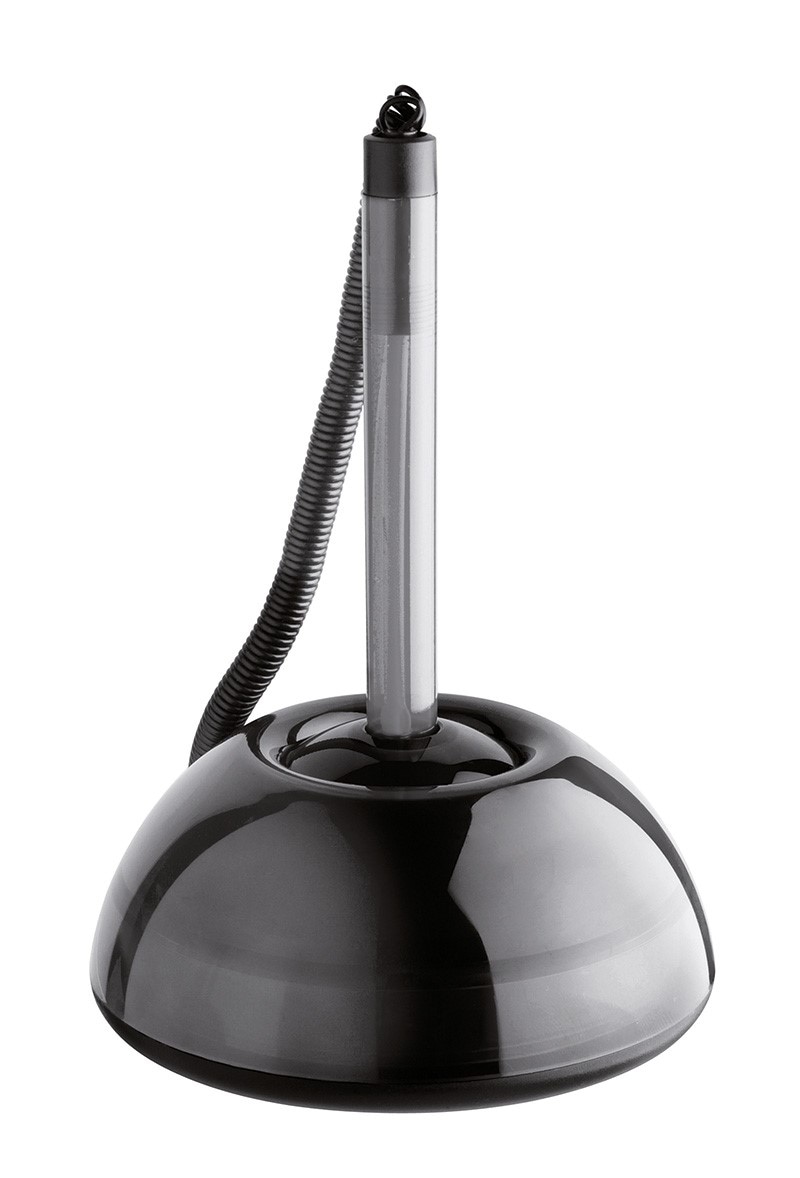 Długopis na sprężynce ICO Lux 1,6mm (linia), transparentny czarny