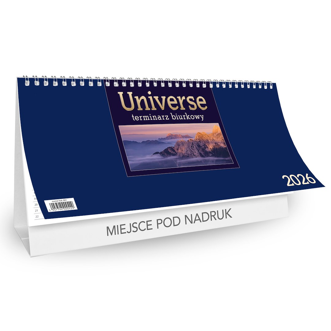 KALENDARZ BIURKOWY STOJĄCY - POZIOMY, NA ROK 2026 MIX