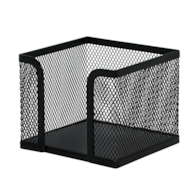 Pojemnik na karteczki Q-CONNECT Office Set, metalowy, czarny