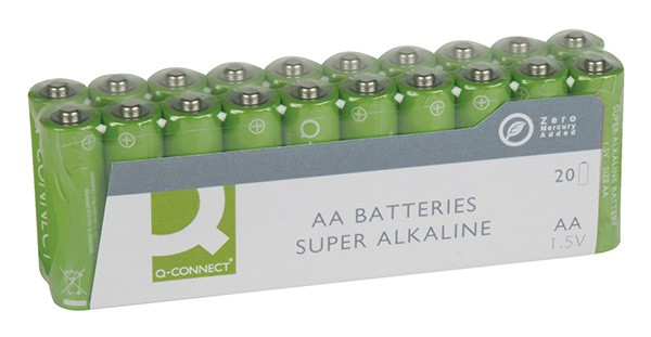Baterie super-alkaliczne Q-CONNECT AA, LR06, 1,5V, 20szt.