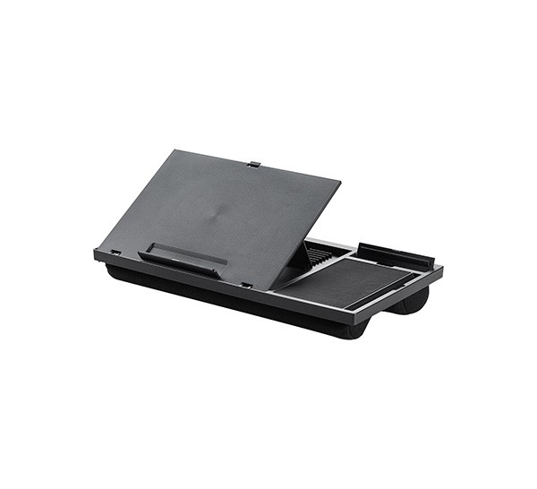 Podstawa pod laptopa z podkładką pod mysz Q-CONNECT, 51,8 x 28,1 x 5,9 cm, czarna