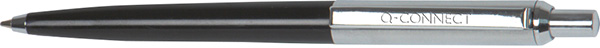 Długopis automatyczny Q-CONNECT PRESTIGE, metalowy, 0,7mm, czarno/srebrny, wkład niebieski