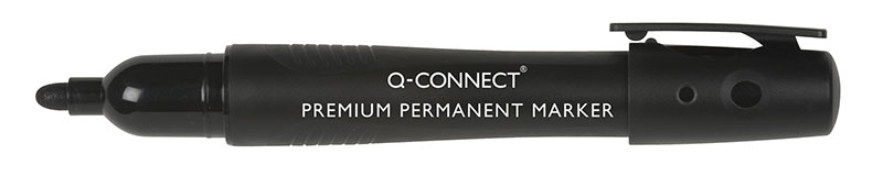 Marker permanentny Q-CONNECT Premium, gum. rękojeść, okrągły, 2-3mm (linia), czarny