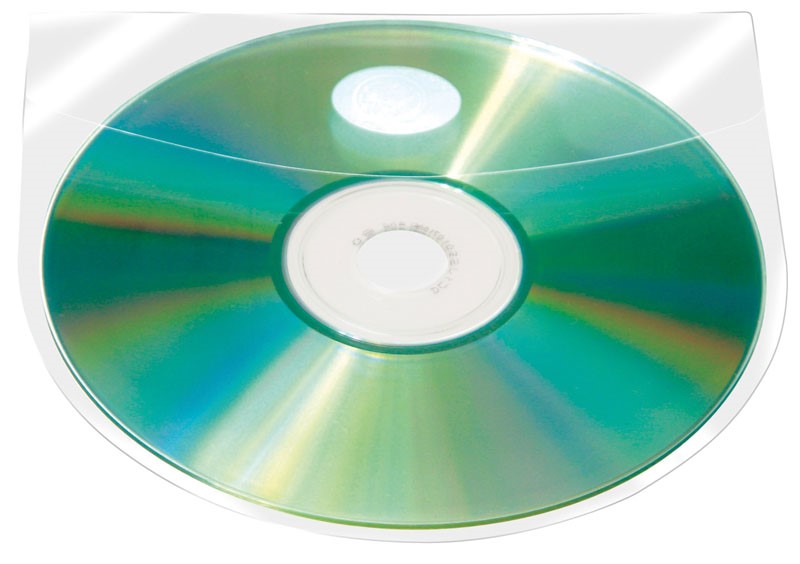 Kieszeń samoprzylepna Q-CONNECT, na 2-4 płyty CD/DVD, 127x127mm, 10szt.