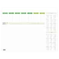 Kalendarz Biurkowy - BIUWAR DUŻY - 26 kartek - A2 ( 594x420 mm) bez listwy na 2027/2028